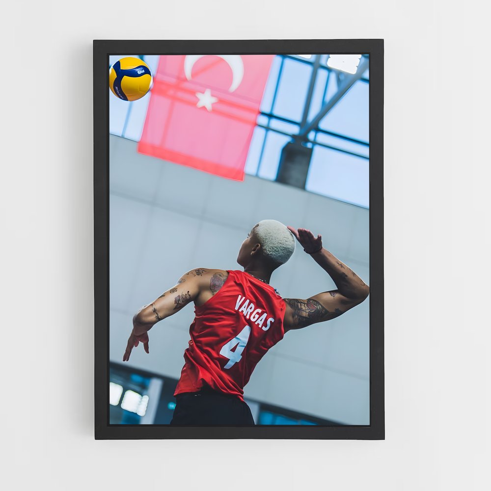 Poster Melissa vargas actif – affiche Volleyball (vue 2)